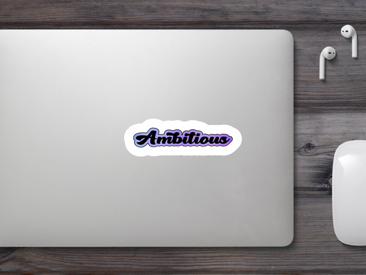 Set 4 bucati, Sticker decorativ, Ambitious, Rezistent la apa, NO7943, 10 cm, Multicolor