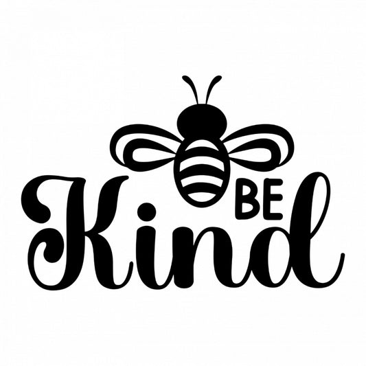 Set 4 bucati, Sticker decorativ, Be kind ca albinuta, Rezistent la apa, NO8083, 10 cm, Multicolor