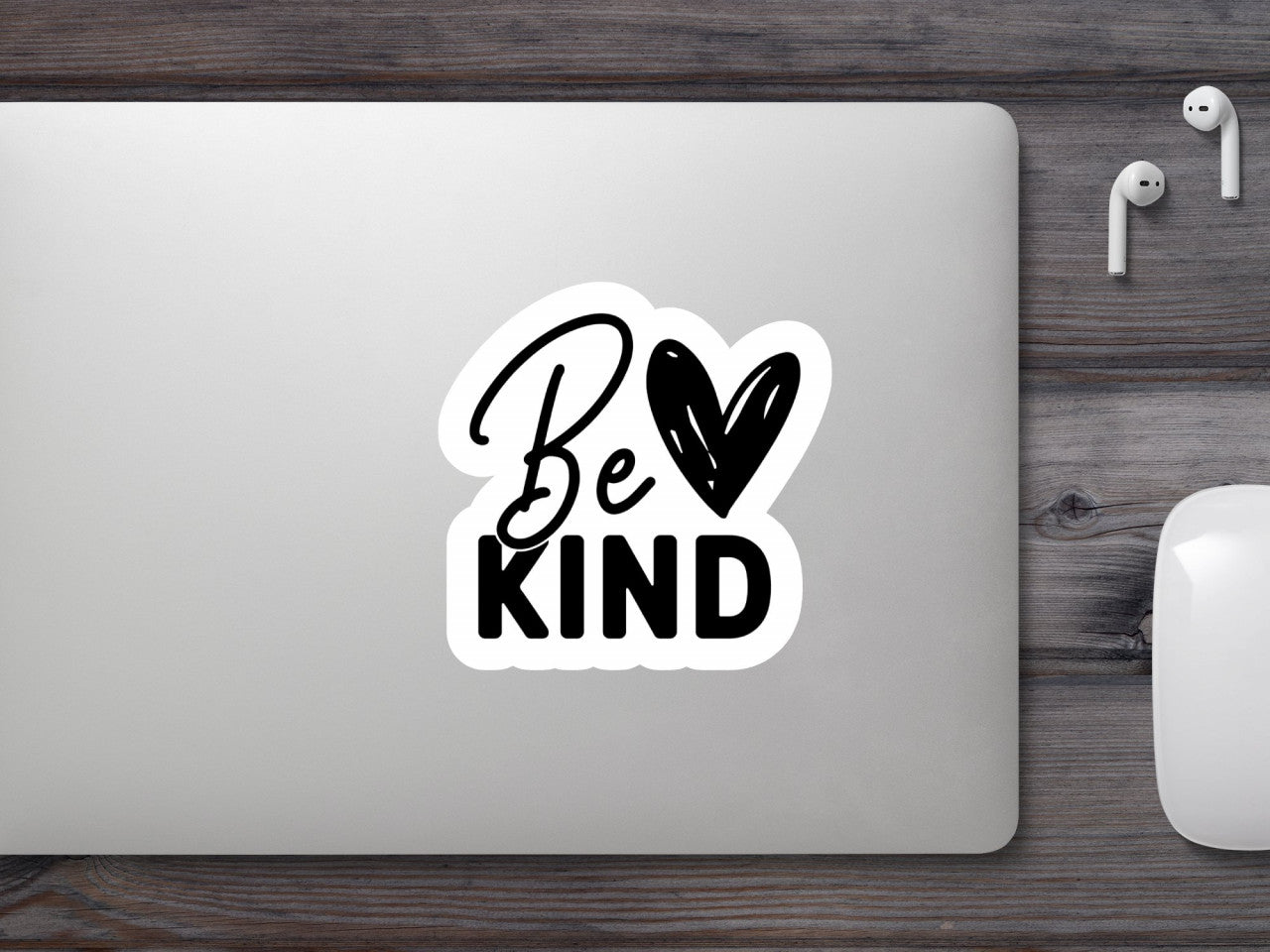 Set 4 bucati, Sticker decorativ, Be kind cu dragoste, Rezistent la apa, NO8084, 10 cm, Multicolor