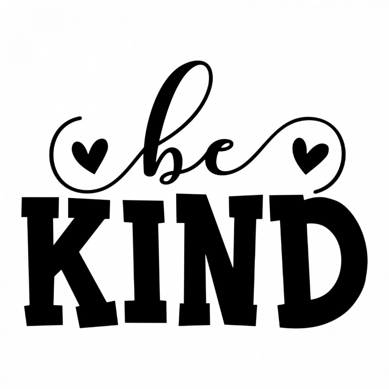 Set 4 bucati, Sticker decorativ, Be kind, Rezistent la apa, NO8487, 10 cm, Multicolor