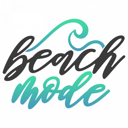 Set 4 bucati, Sticker decorativ, Beach Mode, Rezistent la apa, NO8493, 10 cm, Multicolor