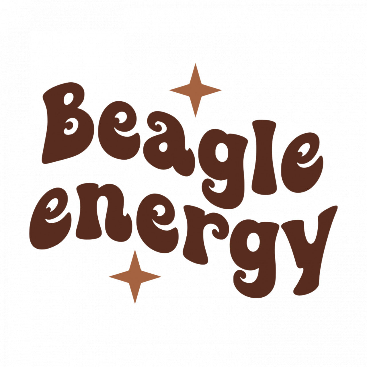 Set 4 bucati, Sticker decorativ, Beagle energy, Rezistent la apa, NO8497, 10 cm, Multicolor
