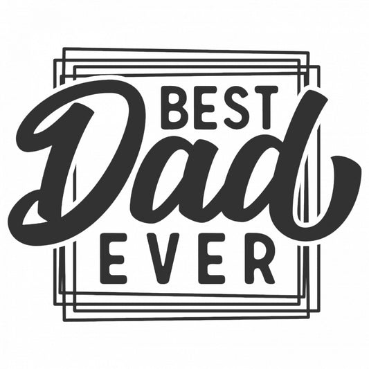 Set 4 bucati, Sticker decorativ, Best dad ever, Rezistent la apa, NO8514, 10 cm, Multicolor