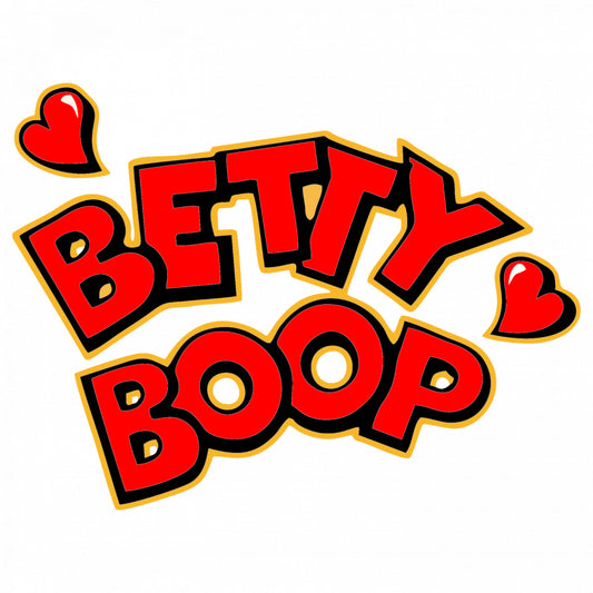 Set 4 bucati, Sticker decorativ, Betty Boop Logo, Rezistent la apa, NO8528, 10 cm, Multicolor