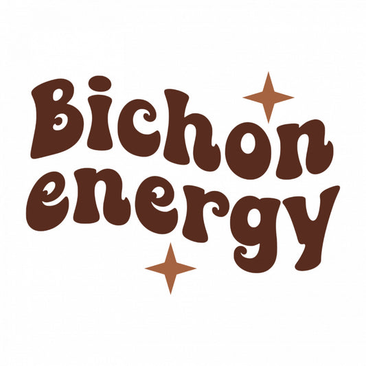 Set 4 bucati, Sticker decorativ, Bichon energy, Rezistent la apa, NO8532, 10 cm, Multicolor