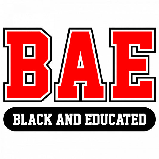 Set 4 bucati, Sticker decorativ, Black and educated BAE, Rezistent la apa, NO8546, 10 cm, Multicolor