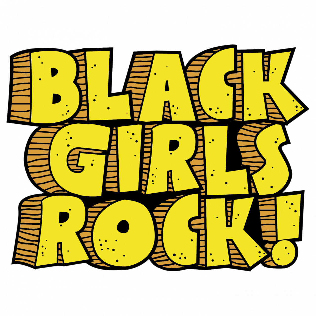 Set 4 bucati, Sticker decorativ, Black girls rock text, Rezistent la apa, NO8551, 10 cm, Multicolor