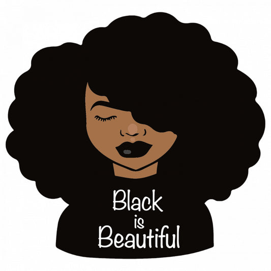 Set 4 bucati, Sticker decorativ, Black is beautiful femeie afro, Rezistent la apa, NO8554, 10 cm, Multicolor