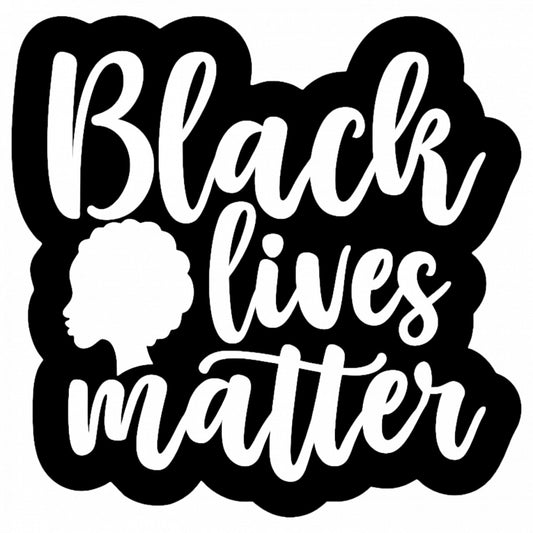 Set 4 bucati, Sticker decorativ, Black Lives Matter, Rezistent la apa, NO8558, 10 cm, Multicolor