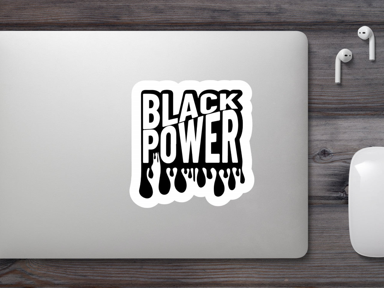 Set 4 bucati, Sticker decorativ, Black Power, Rezistent la apa, NO8559, 10 cm, Multicolor