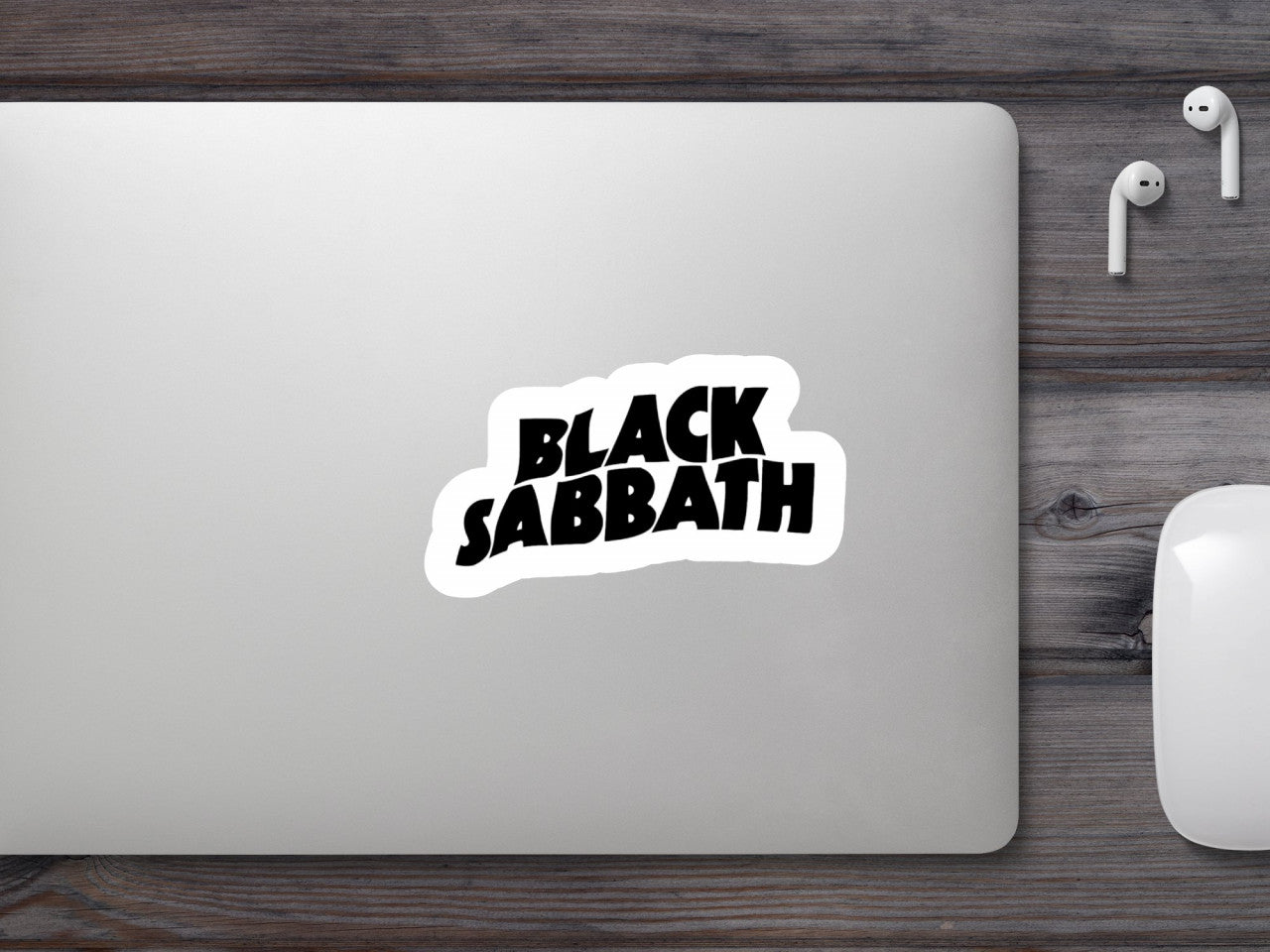 Set 4 bucati, Sticker decorativ, Black Sabbath, Rezistent la apa, NO8561, 10 cm, Multicolor