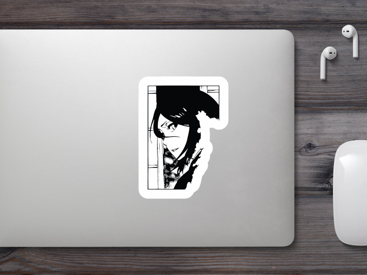 Set 4 bucati, Sticker decorativ, Bleach Rukia Kuchiki Anime, Rezistent la apa, NO8578, 10 cm, Multicolor