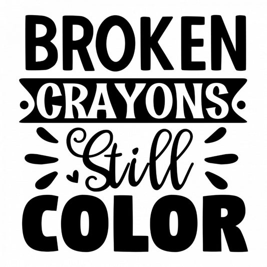 Set 4 bucati, Sticker decorativ, Broken crayons still color, Rezistent la apa, NO8647, 10 cm, Multicolor