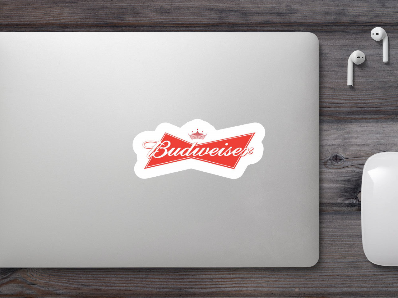 Set 4 bucati, Sticker decorativ, Budweiser, Rezistent la apa, NO8651, 10 cm, Multicolor