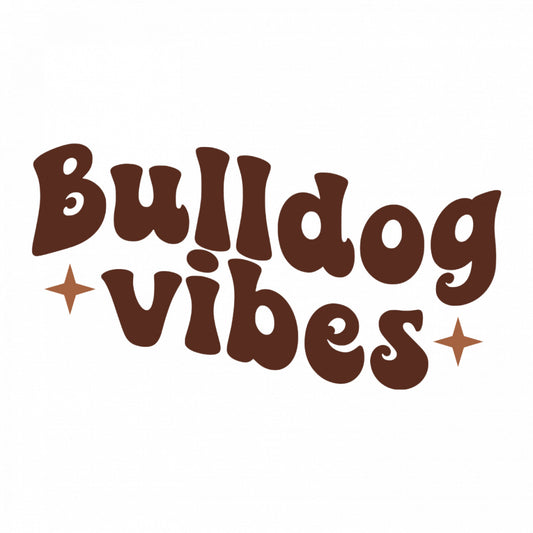 Set 4 bucati, Sticker decorativ, Bulldog vibes, Rezistent la apa, NO8656, 10 cm, Multicolor