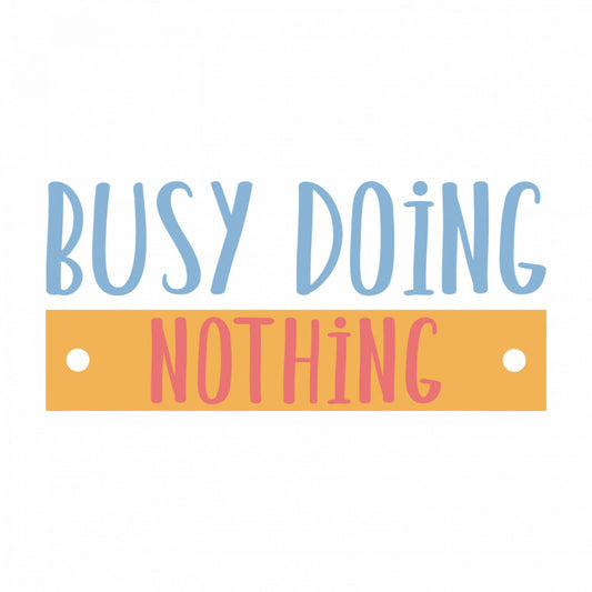 Set 4 bucati, Sticker decorativ, Busy doing nothing, Rezistent la apa, NO8660, 10 cm, Multicolor
