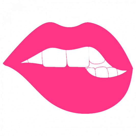 Set 4 bucati, Sticker decorativ, Buze sexy Lip Bite, Rezistent la apa, NO8671, 10 cm, Multicolor