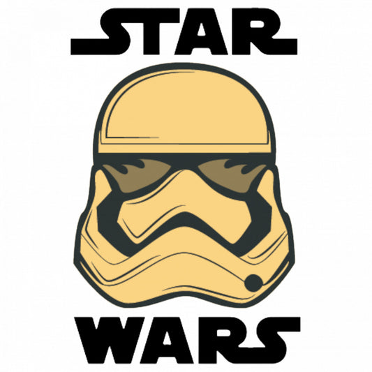 Set 4 bucati, Sticker decorativ, Casca Star Wars cu privire atinta, Rezistent la apa, NO8748, 10 cm, Multicolor