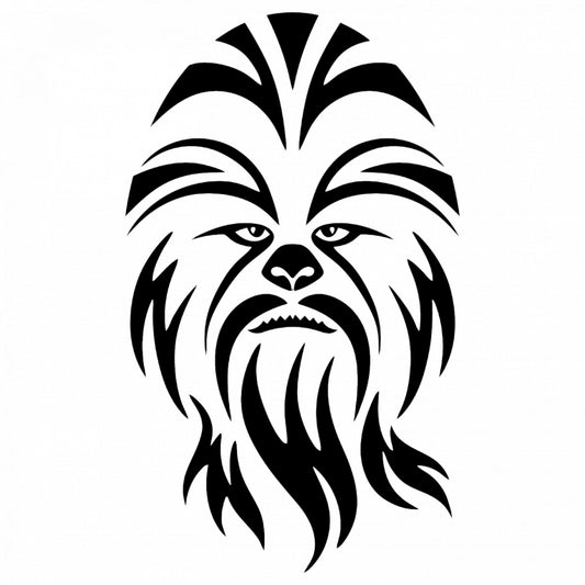 Set 4 bucati, Sticker decorativ, Chewbacca Star Wars, Rezistent la apa, NO8802, 10 cm, Multicolor