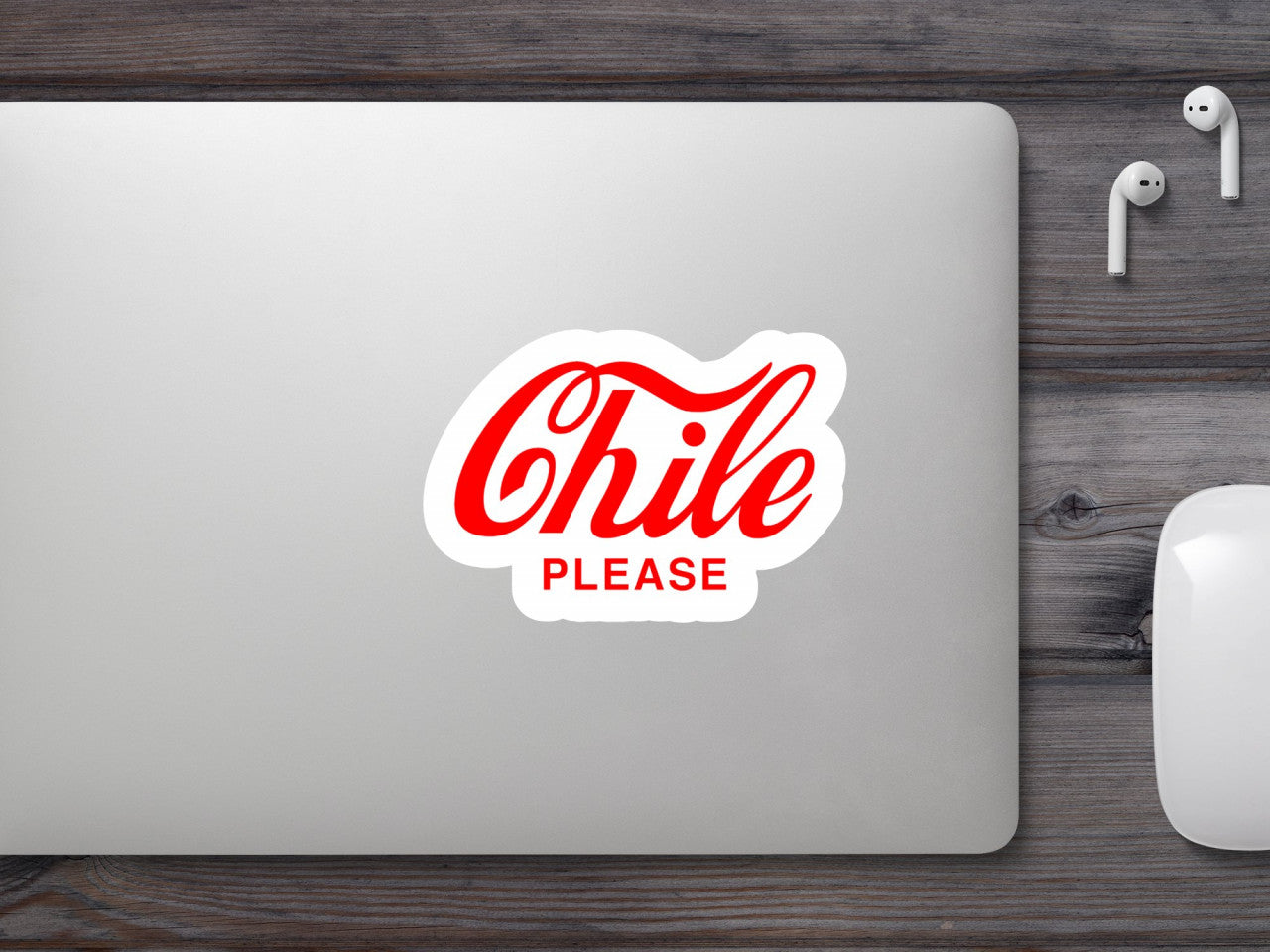 Set 4 bucati, Sticker decorativ, Chile Please, Rezistent la apa, NO8808, 10 cm, Multicolor