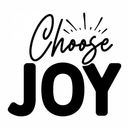 Set 4 bucati, Sticker decorativ, Choose joy, Rezistent la apa, NO8830, 10 cm, Multicolor