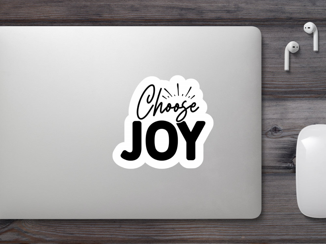 Set 4 bucati, Sticker decorativ, Choose joy, Rezistent la apa, NO8830, 10 cm, Multicolor