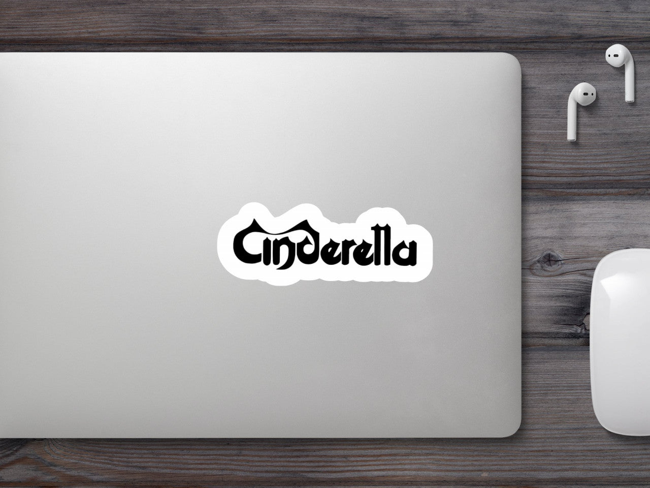 Set 4 bucati, Sticker decorativ, Cinderlla Logo, Rezistent la apa, NO8834, 10 cm, Multicolor