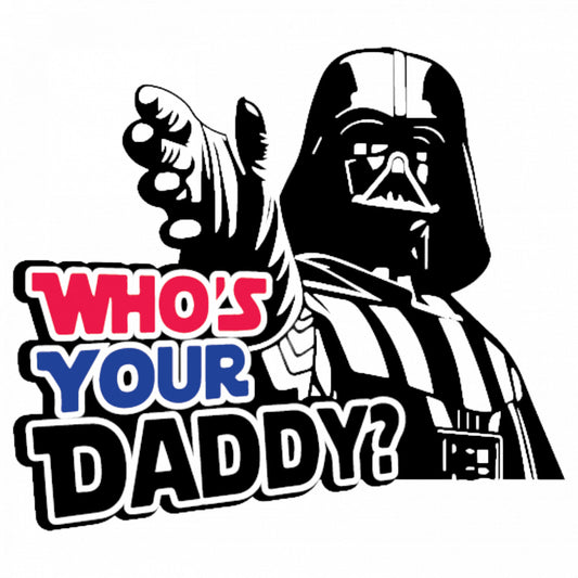 Set 4 bucati, Sticker decorativ, Cine este tatal tau Star Wars, Rezistent la apa, NO8835, 10 cm, Multicolor