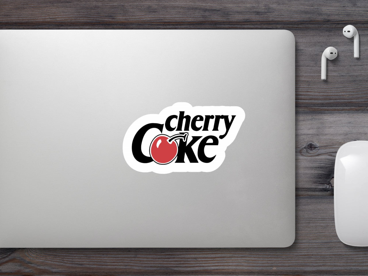 Set 4 bucati, Sticker decorativ, Coca cola Cherry, Rezistent la apa, NO8845, 10 cm, Multicolor