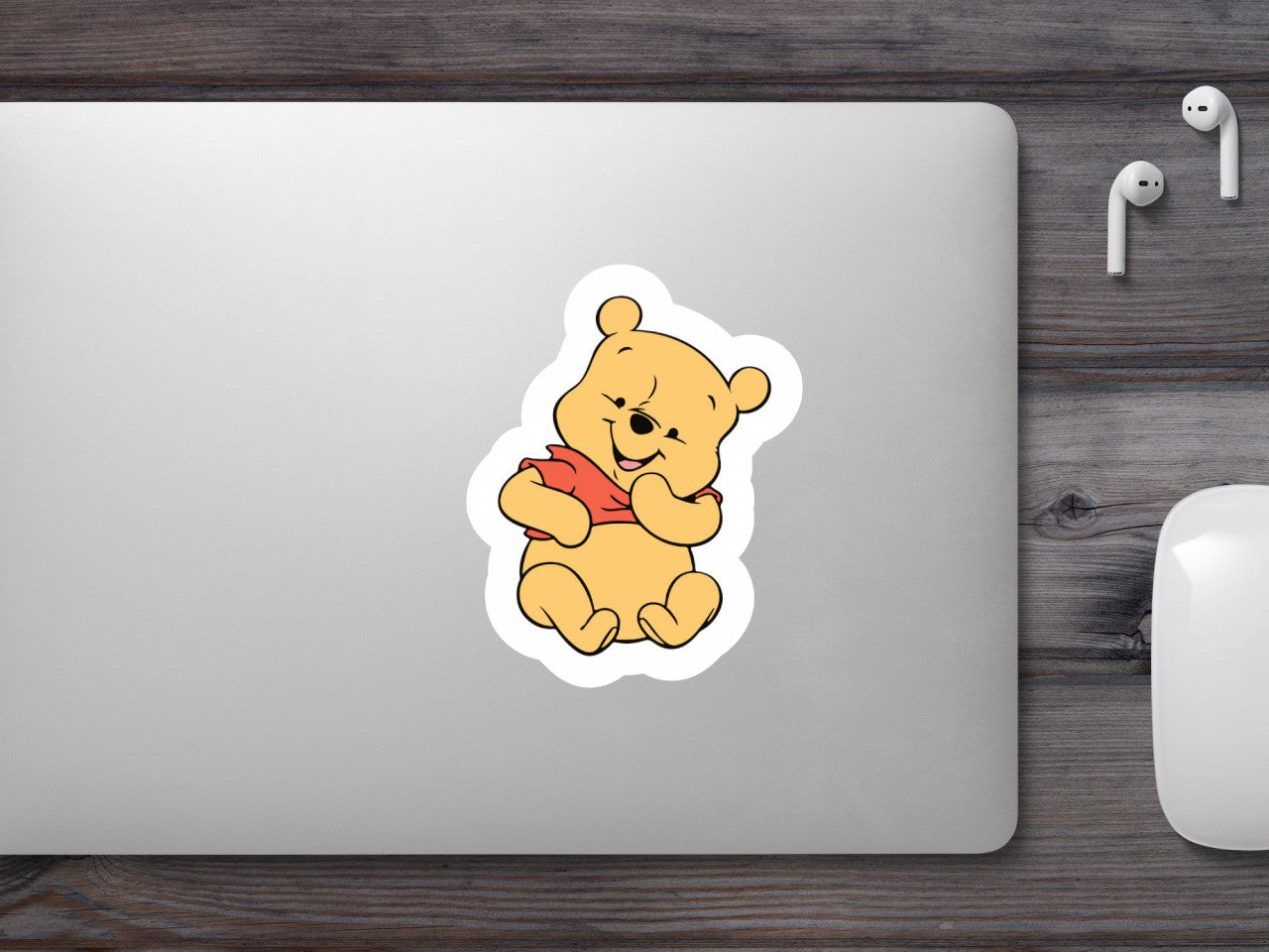 Set 4 bucati, Sticker decorativ, Copil Whinnie the Pooh, Rezistent la apa, NO8902, 10 cm, Multicolor