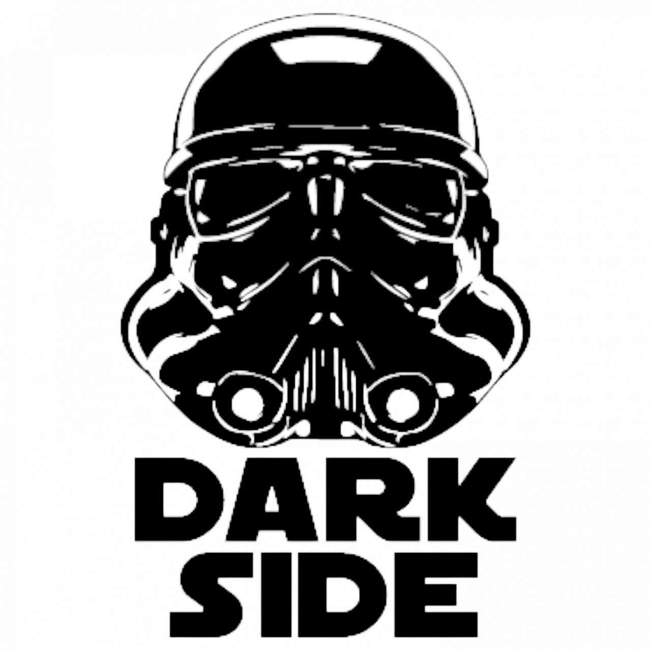 Set 4 bucati, Sticker decorativ, Dark Side Star Wars casca de stormtrooper, Rezistent la apa, NO8955, 10 cm, Multicolor