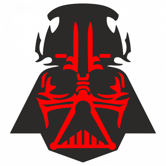 Set 4 bucati, Sticker decorativ, Darth Vader Mandalorian Star Wars, Rezistent la apa, NO8962, 10 cm, Multicolor
