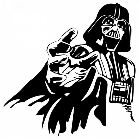 Set 4 bucati, Sticker decorativ, Darth Vader Star Wars foloseste forta, Rezistent la apa, NO8964, 10 cm, Multicolor