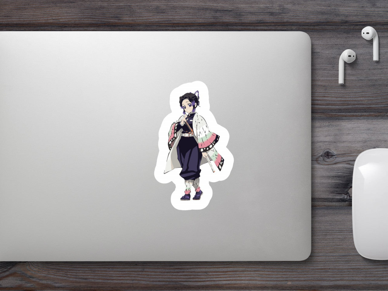 Set 4 bucati, Sticker decorativ, Demon Slayer fetita Kimetsu no Yaiba, Rezistent la apa, NO8976, 10 cm, Multicolor