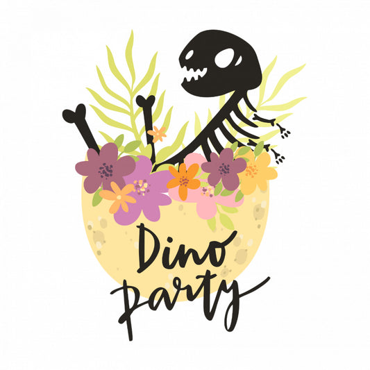 Set 4 bucati, Sticker decorativ, Dino party, Rezistent la apa, NO9005, 10 cm, Multicolor