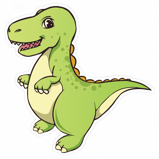 Set 4 bucati, Sticker decorativ, Dinozaur Silvisaurus, Rezistent la apa, NO9016, 10 cm, Multicolor