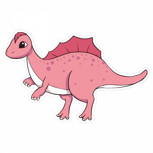 Set 4 bucati, Sticker decorativ, Dinozaur Spinosaurus, Rezistent la apa, NO9017, 10 cm, Multicolor