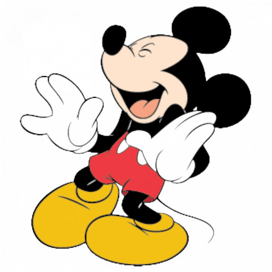Set 4 bucati, Sticker decorativ, Disney Mickey rade copios, Rezistent la apa, NO9034, 10 cm, Multicolor