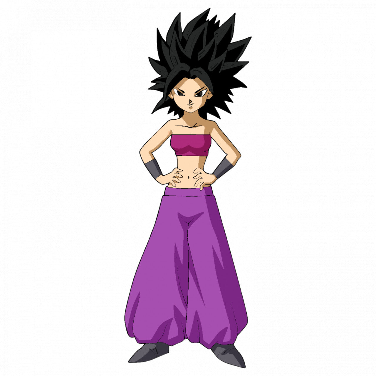 Set 4 bucati, Sticker decorativ, Dragon Ball Caulifa bruneta, Rezistent la apa, NO9104, 10 cm, Multicolor