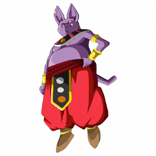 Set 4 bucati, Sticker decorativ, Dragon Ball Champa levitand, Rezistent la apa, NO9105, 10 cm, Multicolor