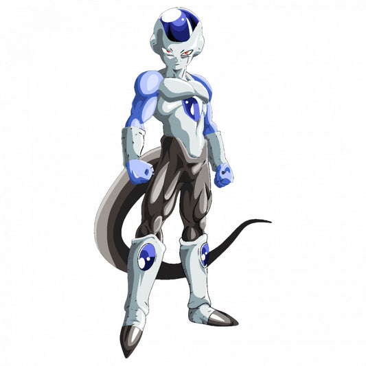 Set 4 bucati, Sticker decorativ, Dragon Ball Frieza amenintatoare, Rezistent la apa, NO9111, 10 cm, Multicolor