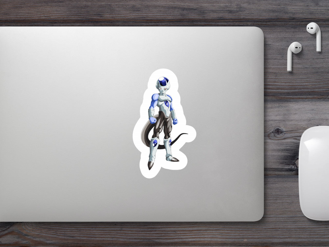 Set 4 bucati, Sticker decorativ, Dragon Ball Frieza amenintatoare, Rezistent la apa, NO9111, 10 cm, Multicolor