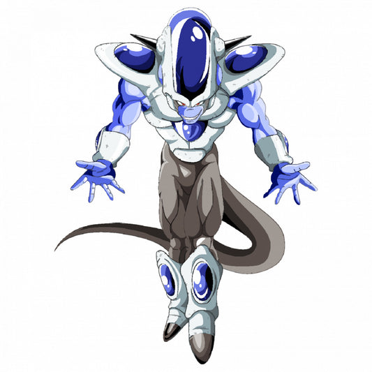 Set 4 bucati, Sticker decorativ, Dragon Ball Frieza pregatita de lupta, Rezistent la apa, NO9114, 10 cm, Multicolor