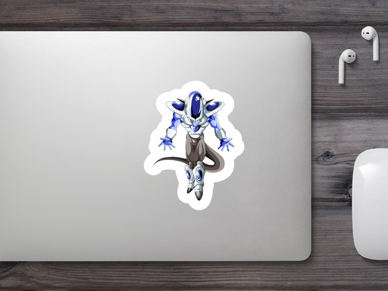 Set 4 bucati, Sticker decorativ, Dragon Ball Frieza pregatita de lupta, Rezistent la apa, NO9114, 10 cm, Multicolor