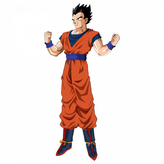 Set 4 bucati, Sticker decorativ, Dragon Ball Gohan nervos, Rezistent la apa, NO9117, 10 cm, Multicolor