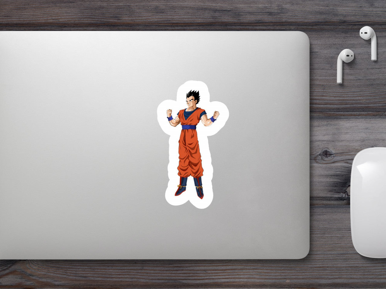 Set 4 bucati, Sticker decorativ, Dragon Ball Gohan nervos, Rezistent la apa, NO9117, 10 cm, Multicolor