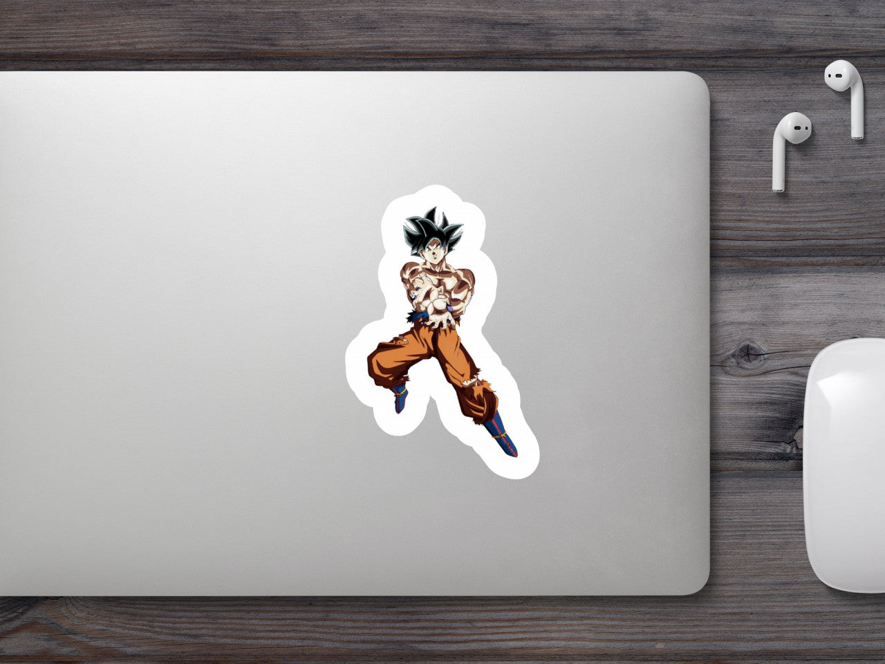 Set 4 bucati, Sticker decorativ, Dragon Ball Goku ultra instinct 11, Rezistent la apa, NO9127, 10 cm, Multicolor