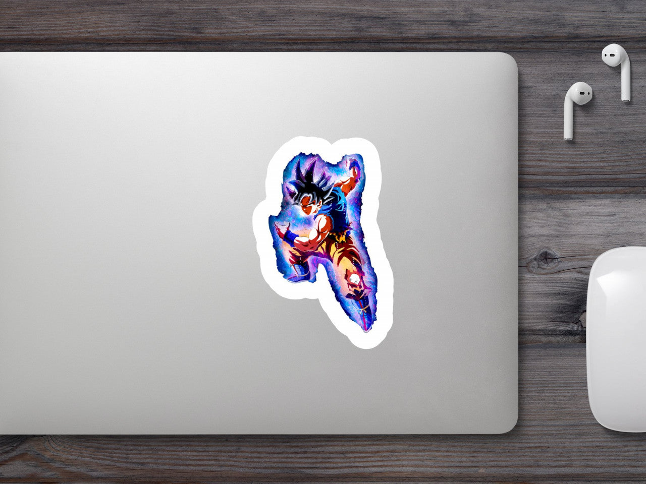 Set 4 bucati, Sticker decorativ, Dragon Ball Goku ultra instinct 12, Rezistent la apa, NO9128, 10 cm, Multicolor