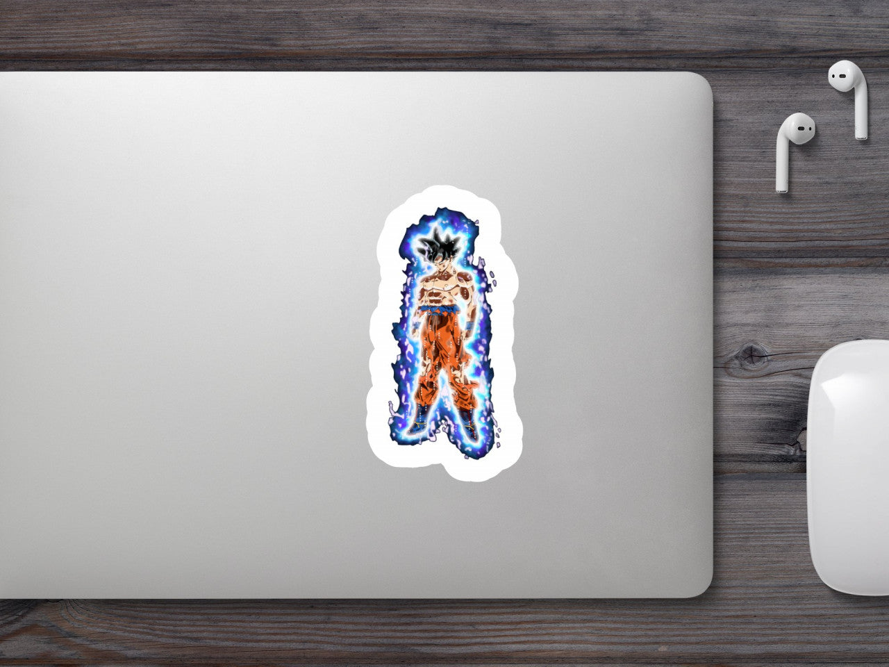 Set 4 bucati, Sticker decorativ, Dragon Ball Goku ultra instinct 5, Rezistent la apa, NO9132, 10 cm, Multicolor