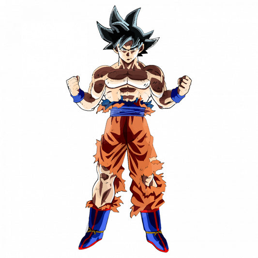 Set 4 bucati, Sticker decorativ, Dragon Ball Goku ultra instinct 7, Rezistent la apa, NO9134, 10 cm, Multicolor
